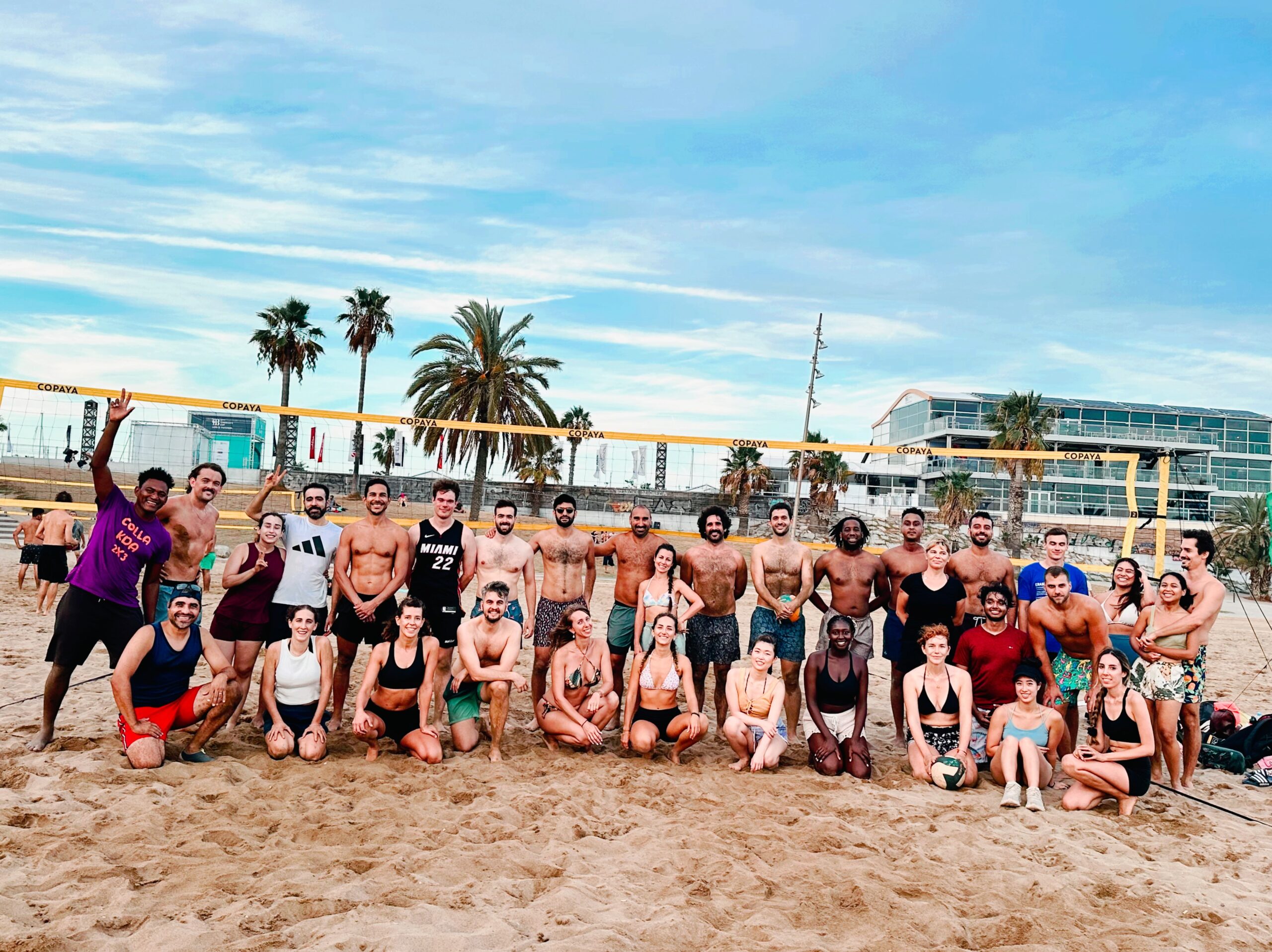 Beach Volleyball Break Time in Barcelona